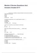 Module 2 Review Questions And Answers Graded A&plus;&excl;&excl;&excl;