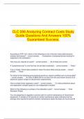 CLC 056 Analyzing Contract Costs Study Guide Questions And Answers 100&percnt; Guaranteed Success&period;