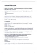 Actuarial Advice Exam Questions and Answers