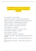   ASVAB Mechanical Comprehension Questions And Answers Graded A&plus; 2024&sol;25&period;