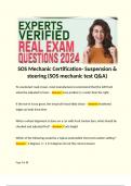 SOS Mechanic Certification- Suspension & steering &lpar;SOS mechanic test Q&A&rpar; 
