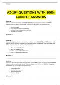 AZ-104 QUESTIONS WITH 100&percnt; CORRECT ANSWERS
