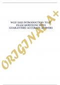 Exam &lpar;elaborations&rpar; WGU D322 INTRODUCTION TO IT