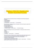 Prophecy LPN&sol;LVN A Questions And Answers Guaranteed Success&period;
