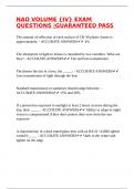 NAO VOLUME &lbrace;IV&rcub; EXAM QUESTIONS &vert;GUARANTEED PASS