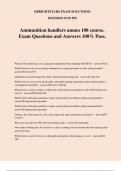 Ammunition handlers ammo 108 course&period; Exam Questions and Answers 100&percnt; Pass&period;