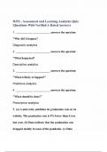 D293 - Assessment and Learning Analytics Quiz  &vert;Questions With Verified A Rated Answers