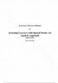 Solution Manual for Assessing Learners with Special Needs&colon; An Applied Approach 8th Edition by Terry Overton&comma; All Chapters&period;