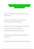 Health Insurance Kentucky Exam with 100&percnt; Correct Answers &vert; Verified &vert; Latest Update 2024&vert; Already Passed