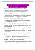 Truck driving championship questions with Answers