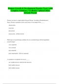 Human Growth & Development Practice Test&colon;1 with Complete Solutions &vert; Verified& Updated 2024 &vert; Already Passed