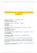   MCB 2210 Exam 1 Questions And Answers Graded A&plus;&period;