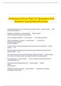 Ambulance Driver Test CA Questions And Answers Guaranteed Success&period;