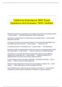 California Ambulance DMV Exam Questions And Answers 100&percnt; Verified&period;