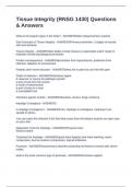 Tissue Integrity &lpar;RNSG 1430&rpar; Questions & Answers