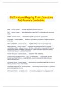 EMT National Registry Exam Questions And Answers Graded A&plus;&period;