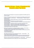  Role And Scope - Exam 3 Questions And Answers Latest Top Score&period;