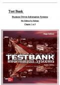 Test Bank For Business Driven Information Systems 8th Edition By Paige Baltzan and Amy Phillips  All chapters ISBN&colon;9781265070403 Complete A&plus; Guide
