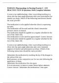 NURS 125 Davenport University -NURS125&colon; Pharmacology in Nursing Practice I - ATI PRACTICE TEST B Questions With Complete Solutions