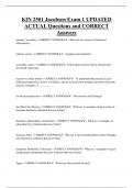 KIN 2501 Jacobsen Exam 1 UPDATED  ACTUAL Questions and CORRECT  Answers