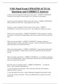 V181 Final Exam UPDATED ACTUAL  Questions and CORRECT Answers