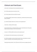 Clinical Lab Final Exam 2024&sol;2025