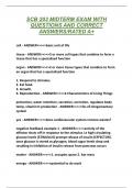SCB 203 MIDTERM EXAM WITH QUESTIONS AND CORRECT ANSWERS&sol;RATED A&plus;