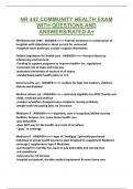 NR 442 COMMUNITY HEALTH EXAM WITH QUESTIONS AND ANSWERS&sol;RATED A&plus;