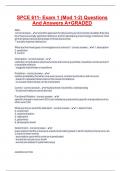 SPCE 611- Exam 1 &lpar;Mod 1-2&rpar; Questions And Answers A&plus;GRADED