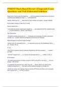 PMHNP Mock Board Review &lpar;Fitzgerald&rpar; Exam Questions And Well Elaborated Solutions