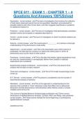 SPCE 611 - EXAM 1 - CHAPTER 1 &ndash; 4 Questions And Answers 100&percnt;Solved