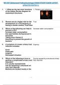 NR 507 &lpar;Advanced Pathophysiology&rpar; EXAM STUDY GUIDE LATEST  UPDATED RATED A