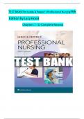 TEST BANK For Leddy & Pepper&rsquo;s Professional Nursing 9th Edition by Lucy Hood Chapters 1 - 22 Complete Newest 