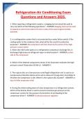 Refrigeration-Air Conditioning Exam Questions and Answers 2025&period;
