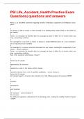 PSI Practice Property and Casualty Exam&vert; questions and answers verified A&plus;&vert; package deal recommended by professors