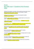 Exam Bus 305 exam 1 Questions And Answers 2024