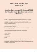 Associate Environmental Professional NREP Certification Exam Questions And Answers 100&percnt; Pass&period;