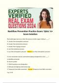 Backflow Prevention Practice Exam&sol; Q&A&sol; A&plus; Score Solution  