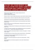 LSU BIO 1001 EXAM NEWEST 2024 ACTUAL EXAM TEST BANK COMPLETE QUESTIONS AND CORRECT DETAILED ANSWERS &lpar;VERIFIED ANSWERS&rpar;  