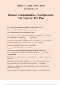 Business Communications&period; Exam Questions And Answers 100&percnt; Pass