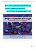 TEST BANK For Psychopharmacology Drugs the Brain and Behavior 4th Edition By Meyer Nursing&comma; Verified Chapters 1 - 20 