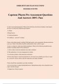 Capstone Pharm Pre-Assessment Questions And Answers 100&percnt; Pass