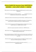 Arizona Health&sol;Life Insurance Exam QUESTIONS & ANSWERS &vert;&vert; 2024 LATEST UPDATE &vert;&vert; VERIFIED