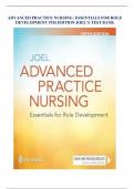 ADVANCED PRACTICE NURSING&colon; ESSENTIALS FOR ROLE DEVELOPMENT 5TH EDITION JOEL&rsquo;S TEST BANK