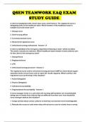 QSEN TEAMWORK EAQ EXAM STUDY GUIDE 