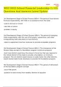 WGU D023 School Financial Leadership &lpar;1 10&rpar; Questions And Answers Latest Update