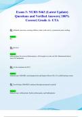 Exam 3&colon; NURS 5463 &lpar;Latest 2024&sol; 2025 Update&rpar; Questions and Verified Answers&vert; 100&percnt; Correct&vert; Grade A- UTA