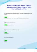 Exam 2&colon; NURS 5463 &lpar;Latest 2024&sol; 2025 Update&rpar; Questions and Verified Answers&vert; 100&percnt; Correct&vert; Grade A- UTA
