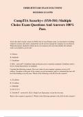 CompTIA Security&plus; &lpar;SY0-501&rpar; Multiple Choice Exam Questions And Answers 100&percnt; Pass&period;