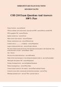 CSD 210 Exam Questions And Answers 100&percnt; Pass